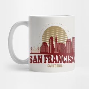 Retro San Francisco, California Skyline Mug